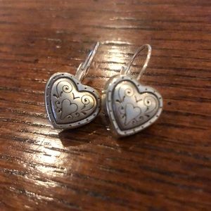 Brighton Silver Heart Earrings
